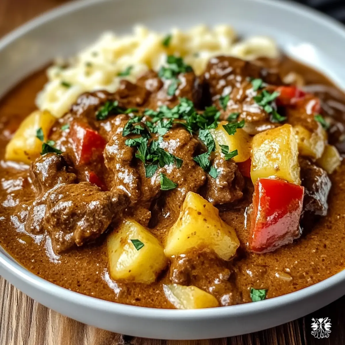 Cremiges Deutsches Gulasch