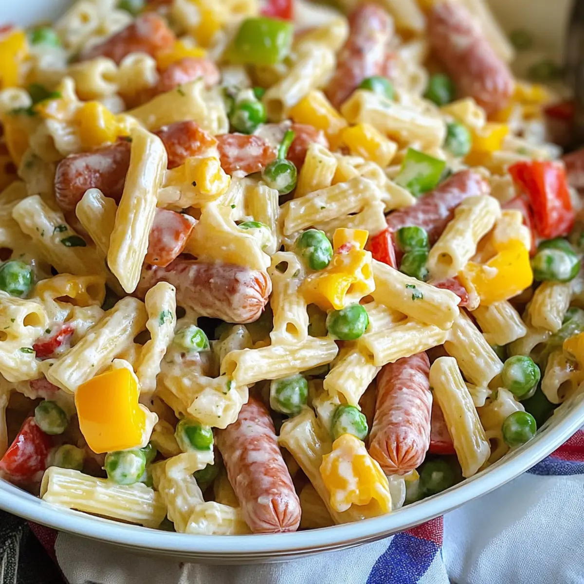 Cremiger deutscher Nudelsalat