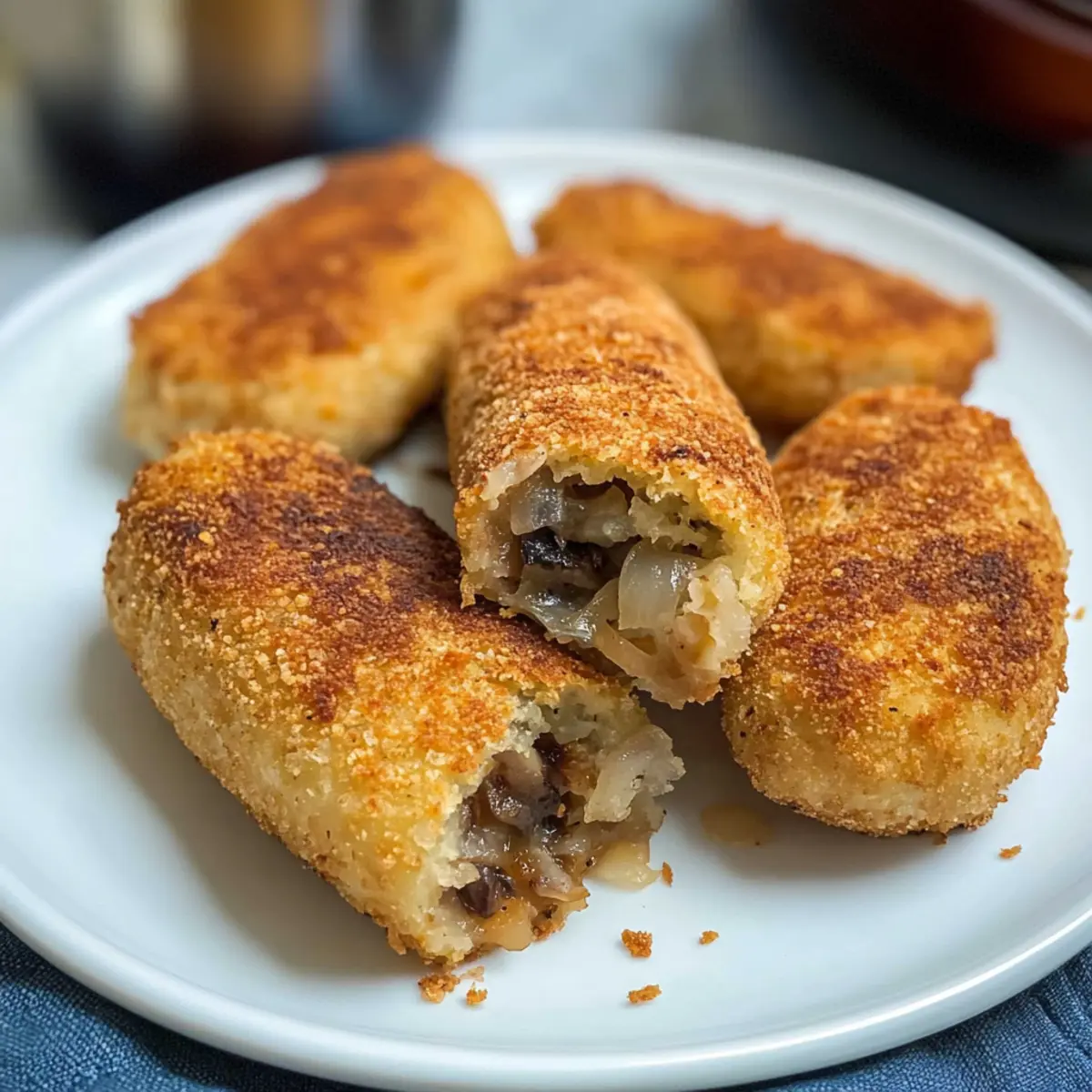 Krokiety Rezept Zutaten: - 200 g Wurst - 200 g Käse - 1 Zwiebel - 2 Eier - 200 g Mehl - 150 ml Milch - 1 Prise Salz - Paniermehl - Pflanzenöl zum Braten Anleitung: 1. Die Wurst und den Käse klein schneiden. 2. Zwiebel würfeln und in einer Pfanne anbraten. 3. Wurst und Käse zur Zwiebel geben und kurz anbraten. 4. In einer Schüssel die Eier, das Mehl, die Milch und das Salz vermischen. 5. Eine Pfanne mit Öl erhitzen. 6. Aus der Mischung kleine Pfannkuchen backen. 7. Fülle auf die Pfannkuchen geben und die Kanten umklappen. 8. In Paniermehl wenden und in der Pfanne von beiden Seiten goldbraun braten. 9. Heiß servieren.