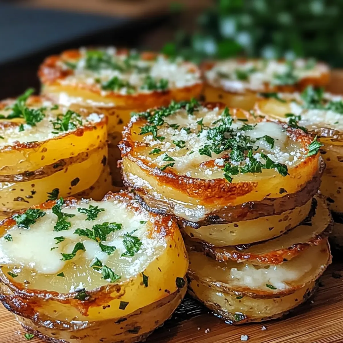 Geröstete Knoblauch Parmesan Kartoffel