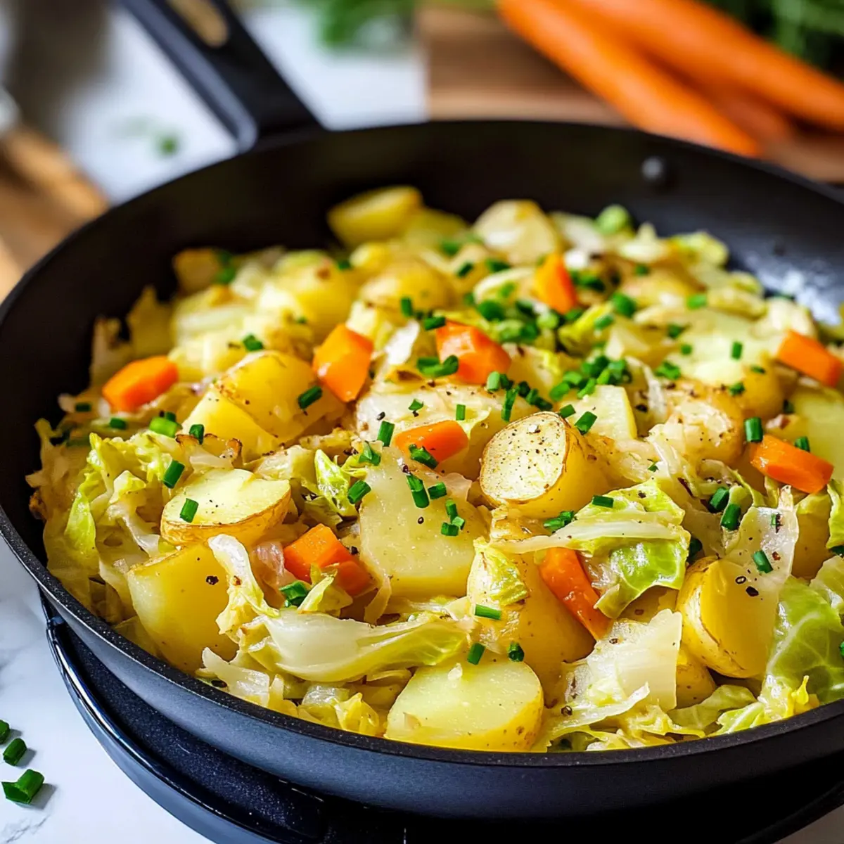 Savoykohl Pfannengemüse mit Kartoffeln