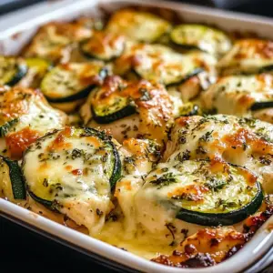 Mittelmeer-Hühnchen-Zucchini-Auflauf