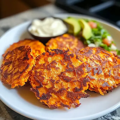 Herzhafte Süßkartoffel Rösti