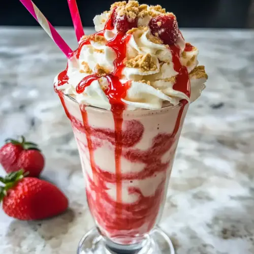 Erdbeer Käsekuchen Milchshake