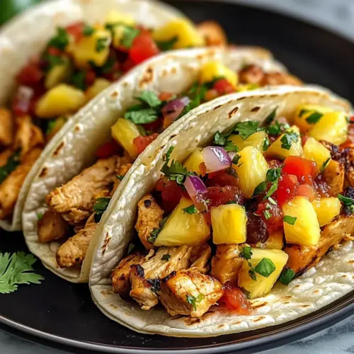 Ananas-Hühnchen-Tacos