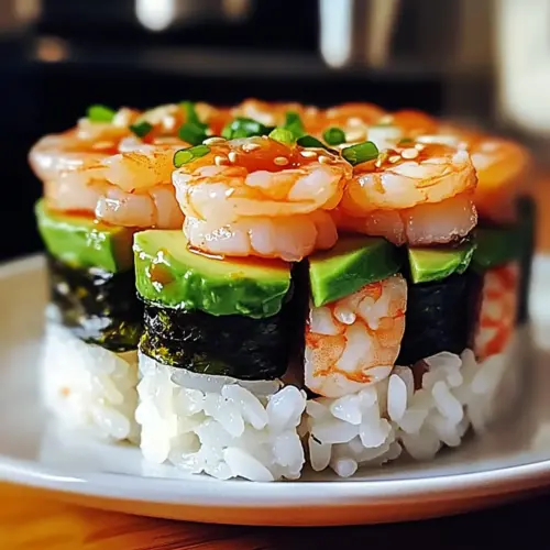 Garnelen-Sushi-Stapel