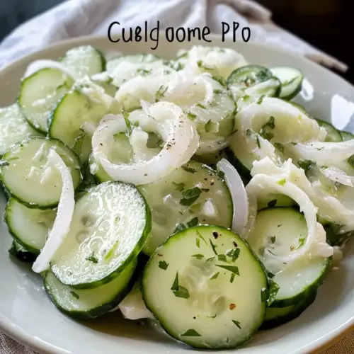 Gurke und Zwiebelsalat