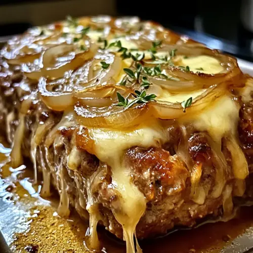 Französischer Zwiebel-Fleischlaib