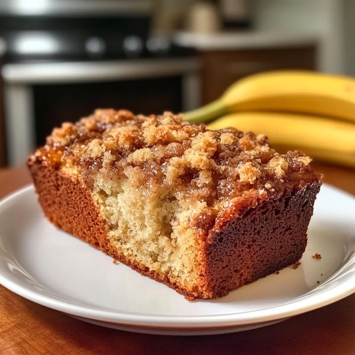 Bananenbrot Rezept mit knusprigem Streuseltopping