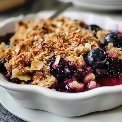 Blaubeer-Rhabarber-Crisp