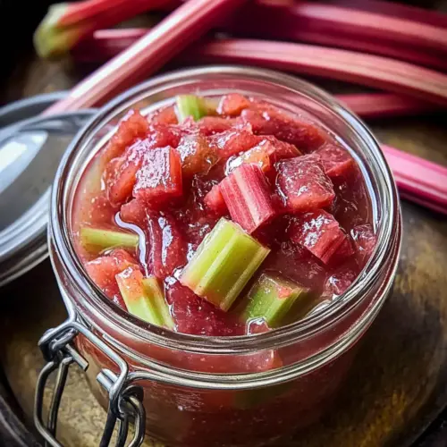 Einfache Rhabarberkompott Rezept