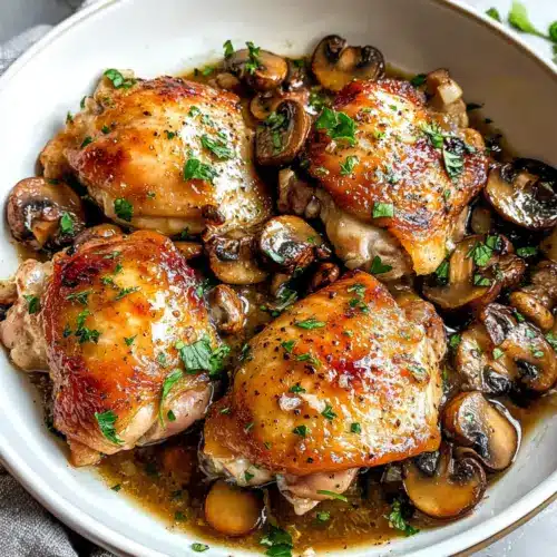 Knoblauch Pilz Hähnchenschenkel