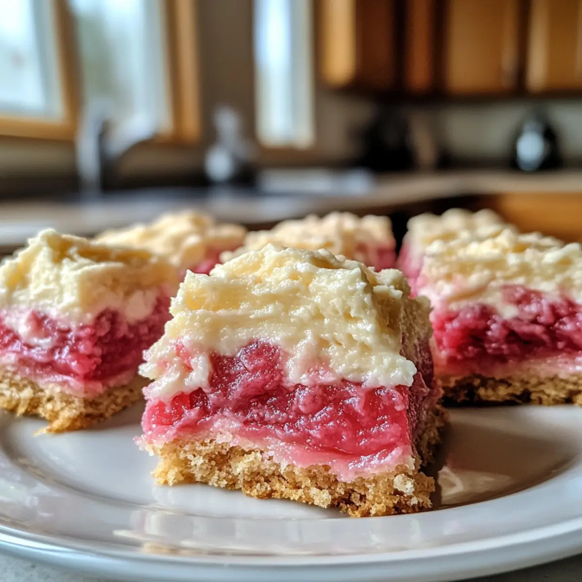 Rhabarber-Riegel mit Frischkäse