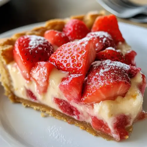 Erdbeer-Rhabarber-Custard-Dessert