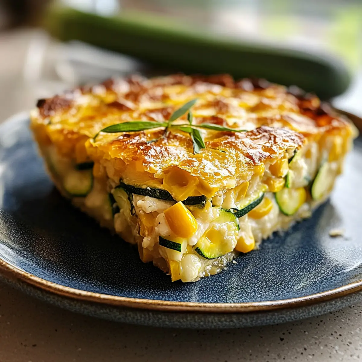 Süßer Mais Zucchini Kuchen