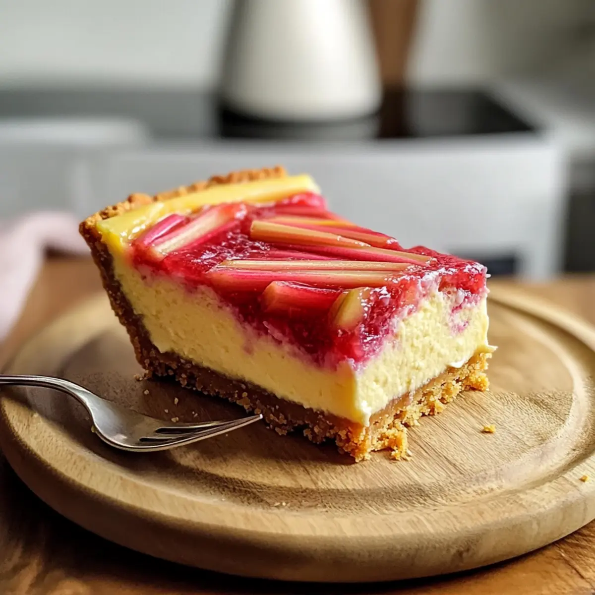 Säuerlicher Rhabarber- und Zitronen-Käsekuchen