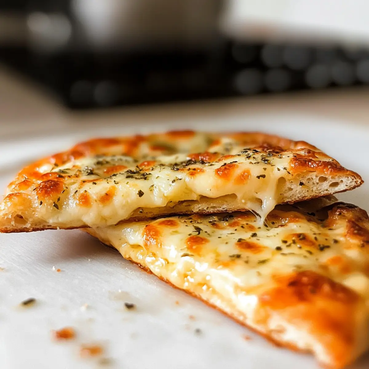 Luftfritteusen-Tortilla-Knoblauchbrot