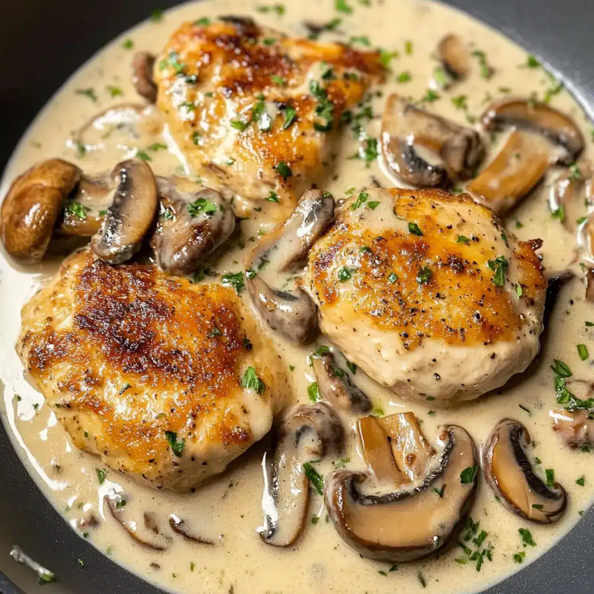 Cremiges Pilz-Hühnchen