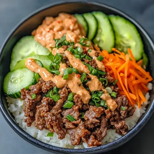 Koreanische Rindfleisch-Reisschalen