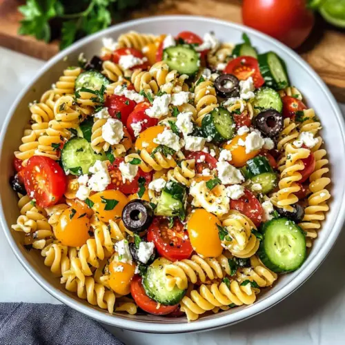 Pasta Salat Rezept Zutaten: - 300 g Pasta - 1 Paprika - 1/2 Gurke - 150 g Kirschtomaten - 100 g Feta-Käse - 50 g schwarze Oliven - 3 EL Olivenöl - 2 EL Balsamico-Essig - Salz - Pfeffer - frischer Basilikum Anleitung: 1. Pasta gemäß der Verpackungsanweisung kochen und abkühlen lassen. 2. Paprika, Gurke und Kirschtomaten klein schneiden. 3. Feta-Käse zerbröckeln. 4. In einer großen Schüssel die abgekühlte Pasta mit dem Gemüse, Feta und Oliven vermengen. 5. Olivenöl und Balsamico-Essig hinzufügen und mit Salz und Pfeffer abschmecken. 6. Mit frischem Basilikum garnieren und servieren.