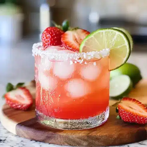 Erfrischende Erdbeer-Limetten-Mocktail-Margarita