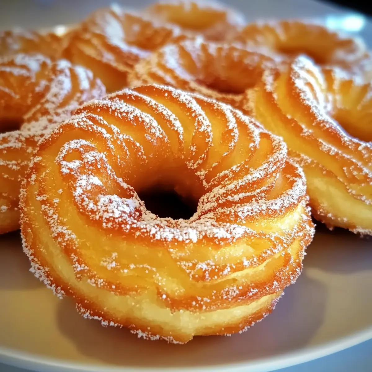 Gebackene französische Cruller-Donuts