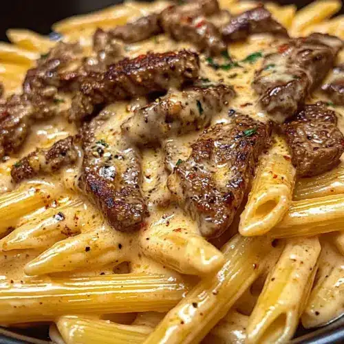Cremige Cajun Steak Penne Pasta