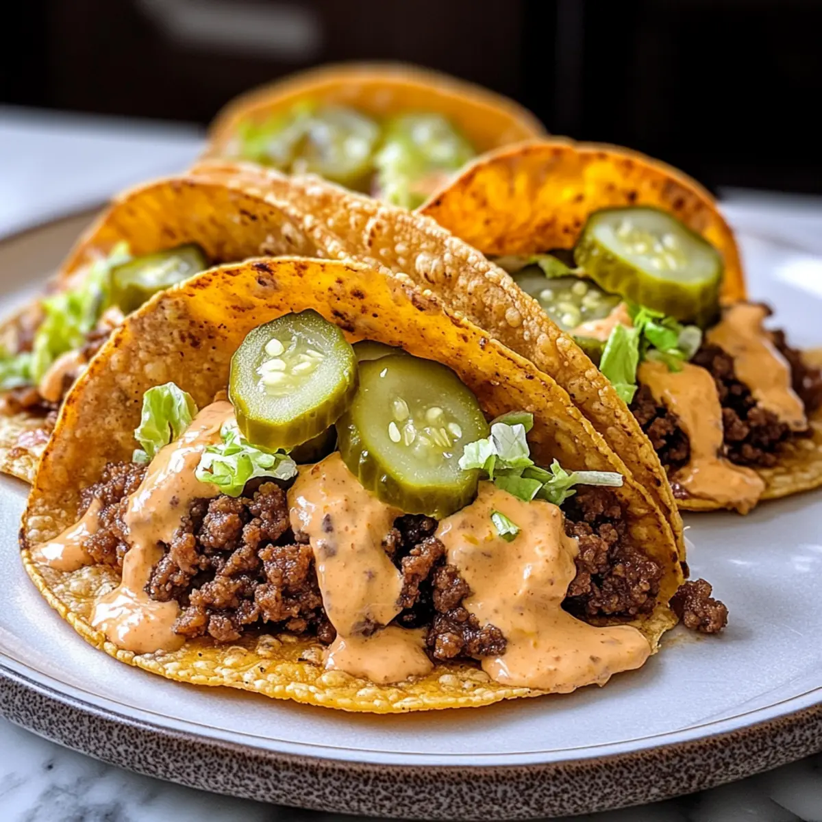Crispy Smash Burger-Stil Tacos