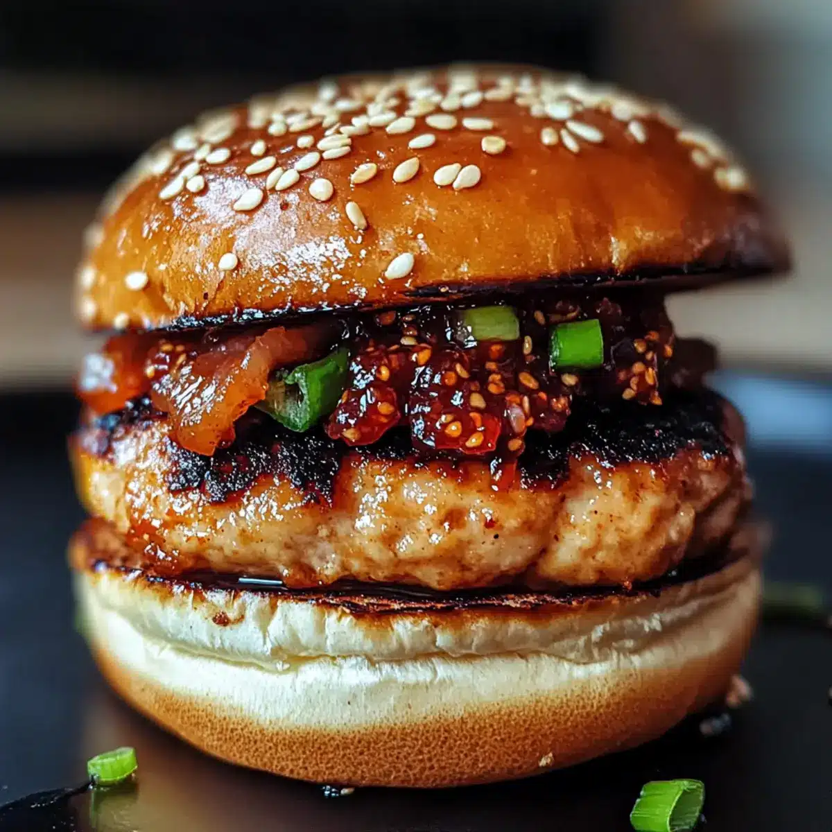 Gochujang-Hühnchenburger mit Kimchi-Speckmarmelade Freude