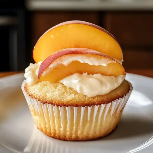 Honig-Pfirsich-Frischkäse-Cupcakes