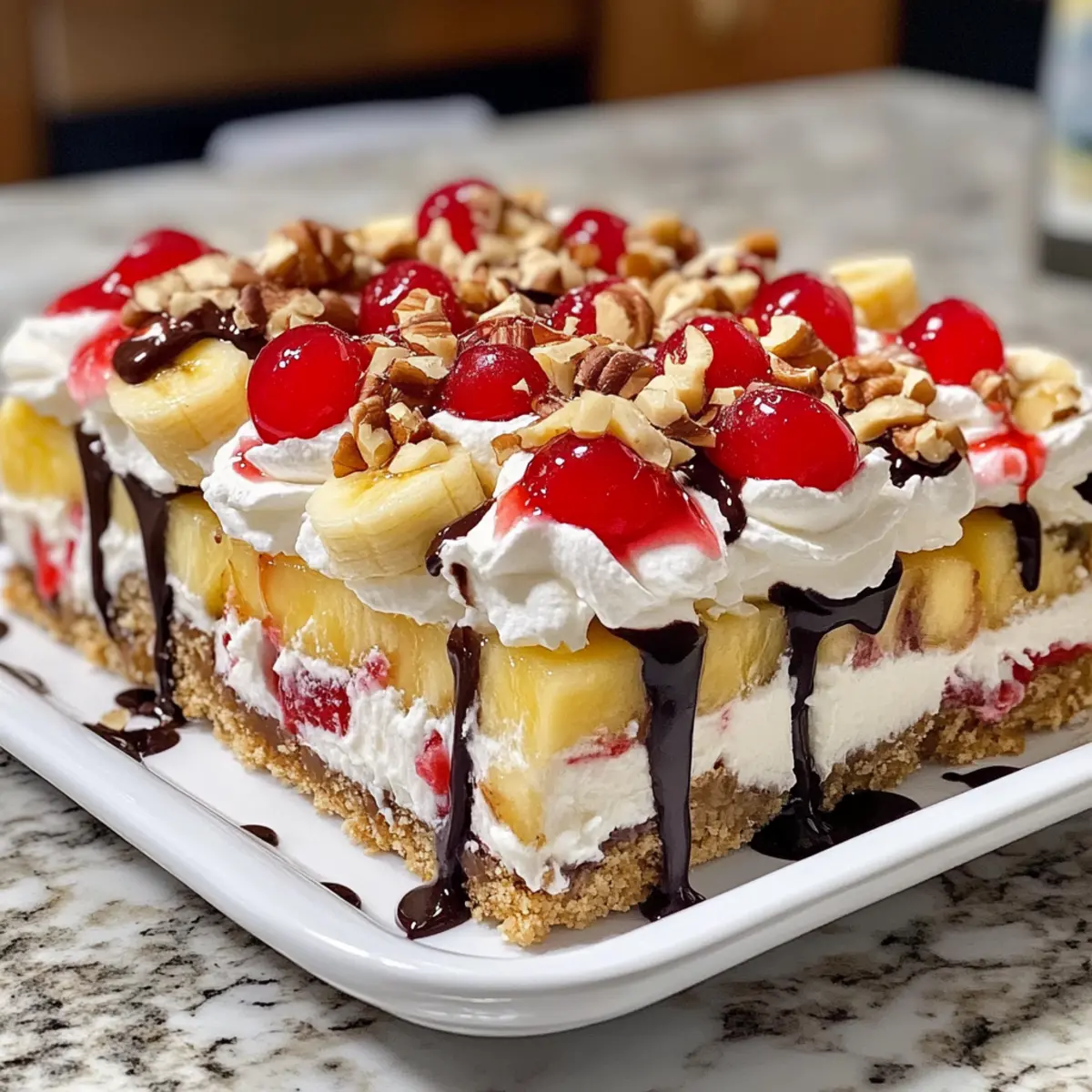 No-Bake Bananensplit-Dessert