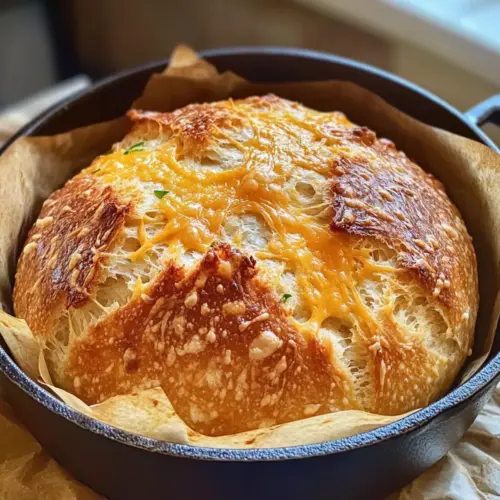 Kein Kneten Cheddar Brot im Dutch Oven