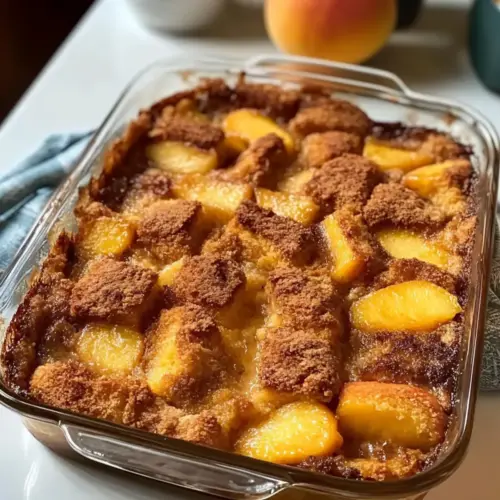 Pfirsich-Cobbler-Französischer-Toast