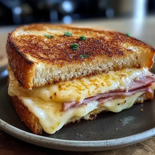 Herzhafter Croque Monsieur Rezept Zutaten: - 4 Scheiben Brot - 4 Scheiben Schinken - 4 Scheiben Käse - 2 Eier - 200 ml Milch - 50 g Butter - Salz - Pfeffer - Muskatnuss Anleitung: 1. Den Ofen auf 180 Grad vorheizen. 2. Die Butter in einer Pfanne schmelzen. 3. Das Brot mit Butter bestreichen. 4. Eine Scheibe Brot in die Pfanne legen und mit Schinken und Käse belegen. 5. Eine weitere Scheibe Brot darauflegen. 6. Die belegten Brote in eine Auflaufform legen. 7. Eier, Milch, Salz, Pfeffer und Muskatnuss in einer Schüssel verquirlen. 8. Die Mischung über die Brote gießen. 9. Im Ofen 15-20 Minuten backen, bis der Käse geschmolzen ist.