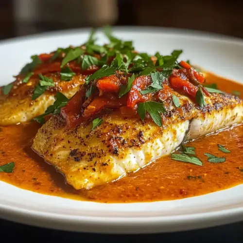 Würziger Tilapia in kräftiger Paprikasauce