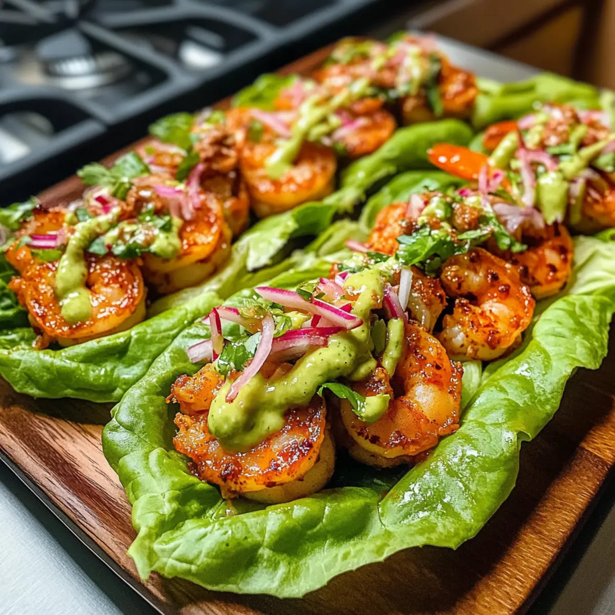 Blechpfanne Chili-Limonen-Garnelen Salat