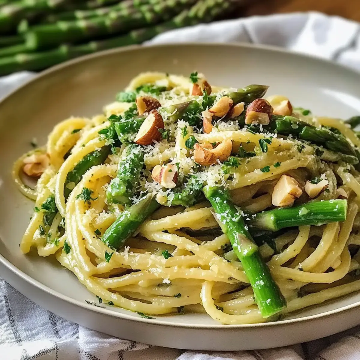 Frühling Zitrone Spargel Pasta