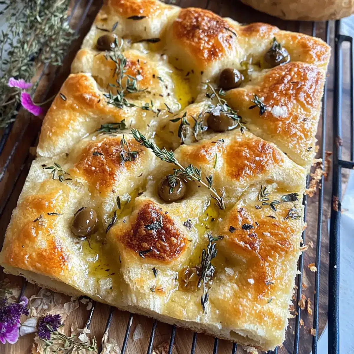Einfache Sauerteig-Focaccia-Brot Rezept