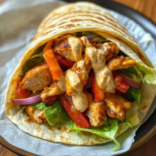 Honig Chipotle Hähnchen Wrap