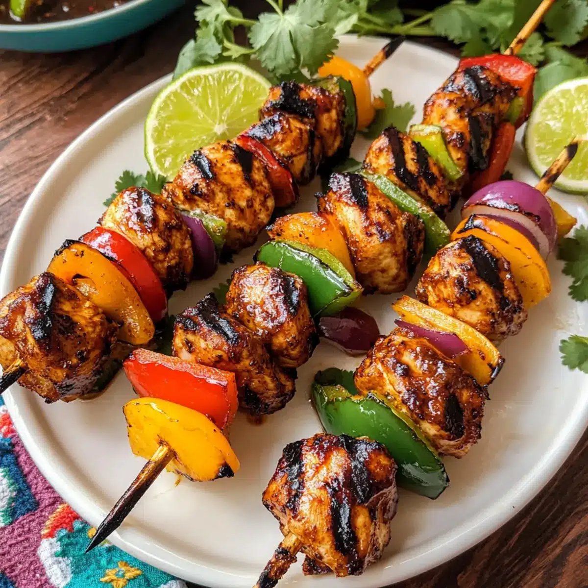 Mexikanische Grill-Hähnchenspieße