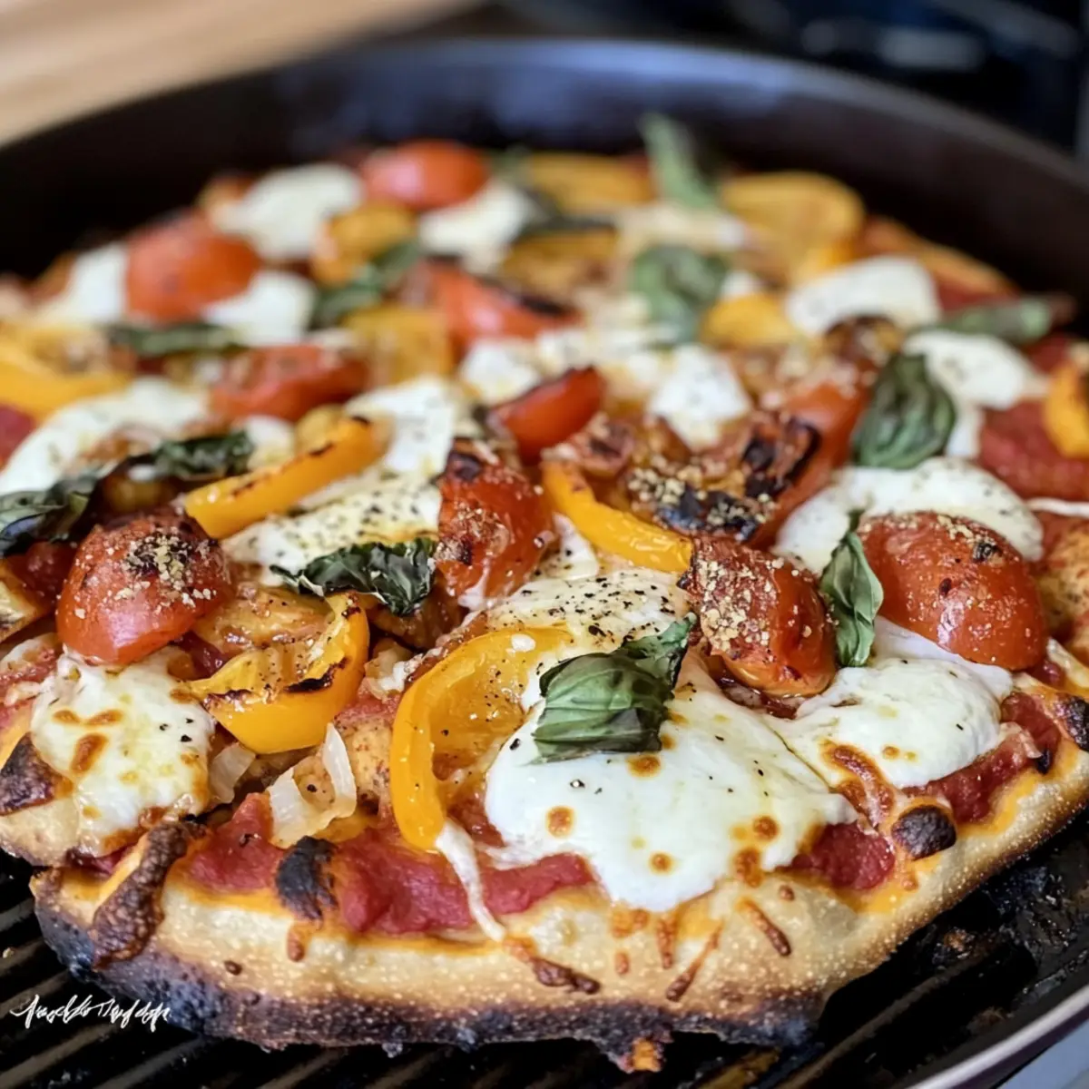 Perfekte gegrillte Pizza