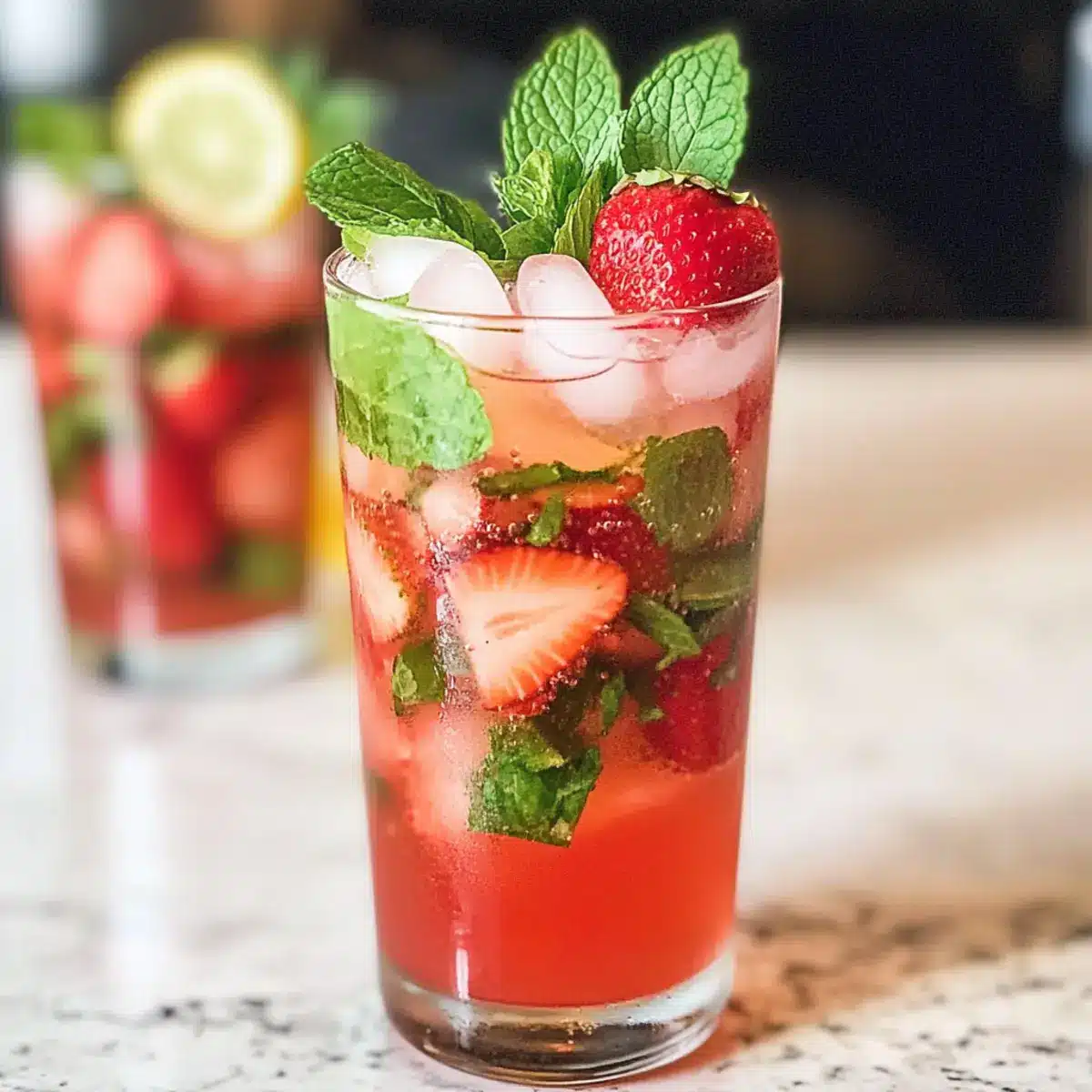 Erdbeer-Mojito-Mocktail